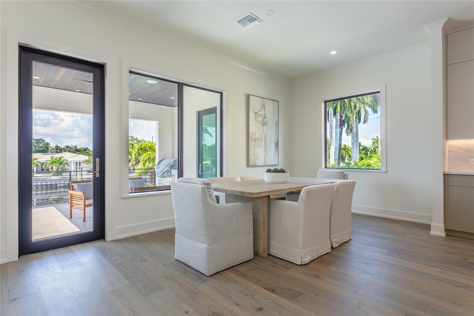 Dining area off of the kitchen