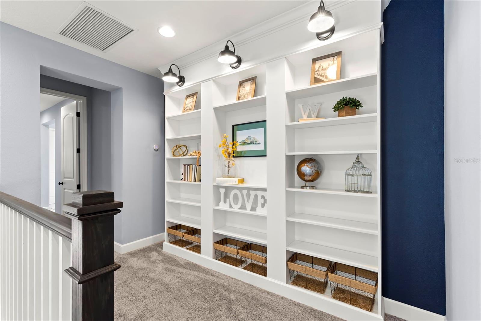 Built-ins in hall leading into Owner's Suite