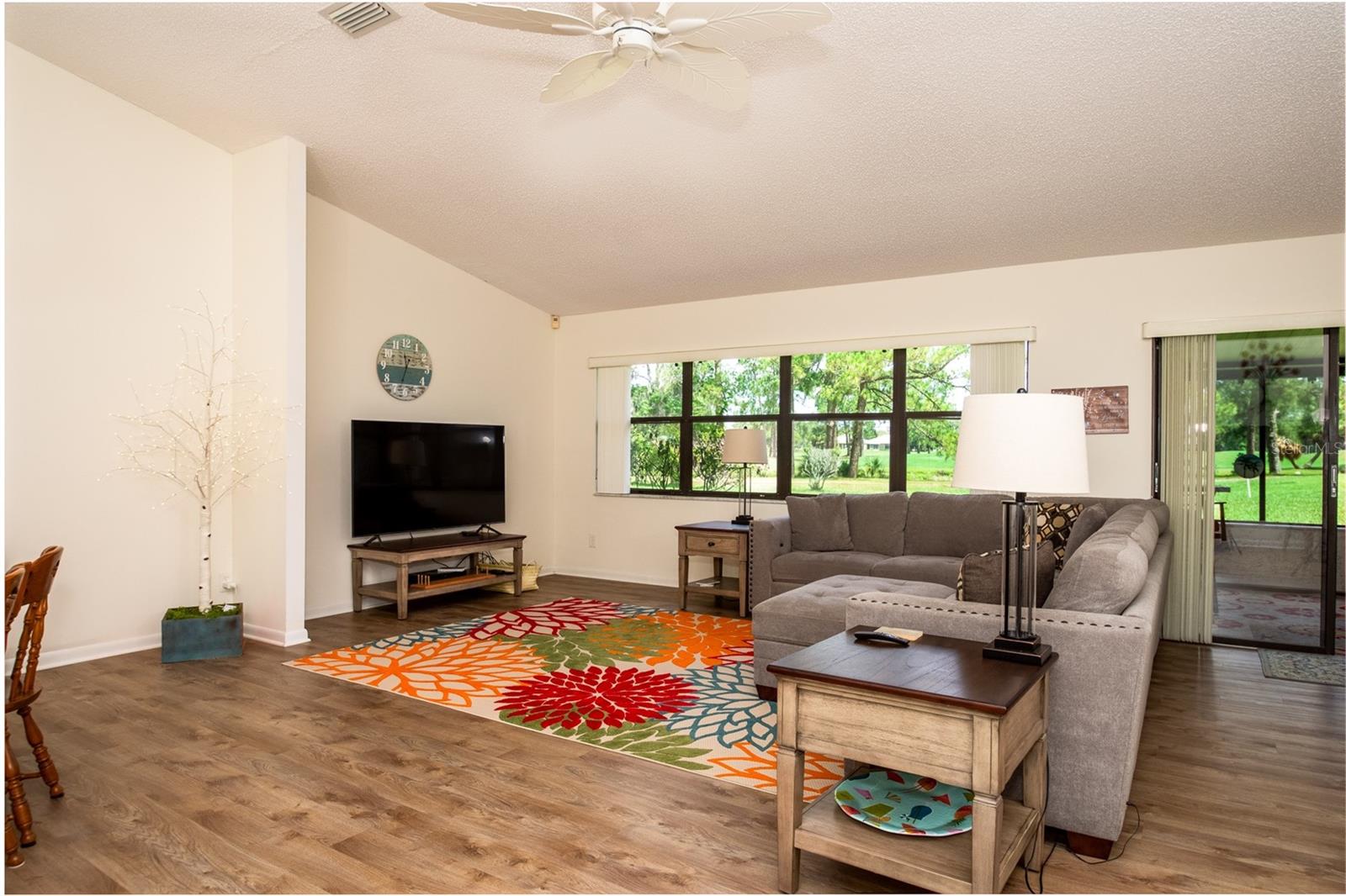 Family room with Golf Course View