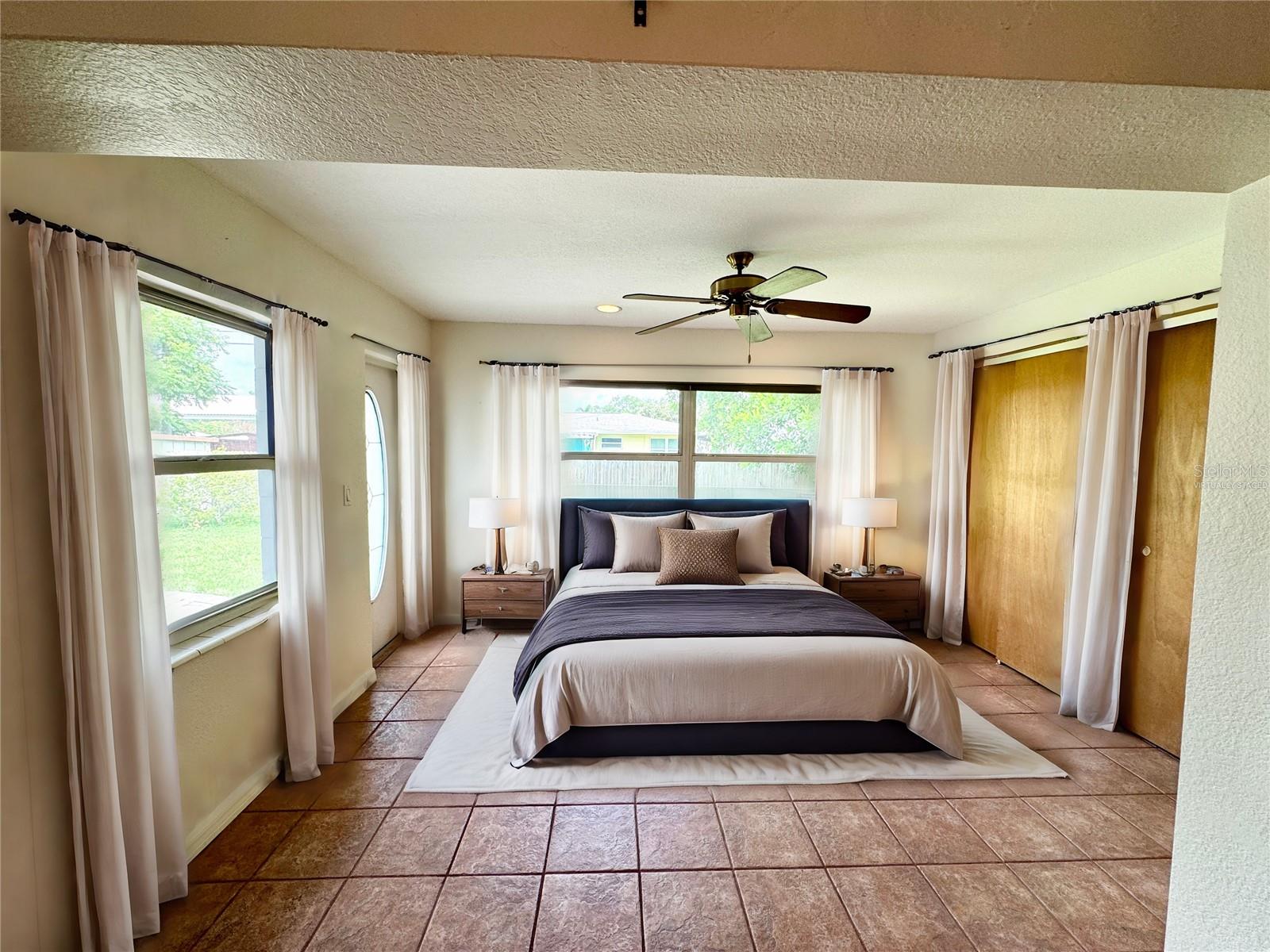 Bonus room virtually staged as a third bedroom