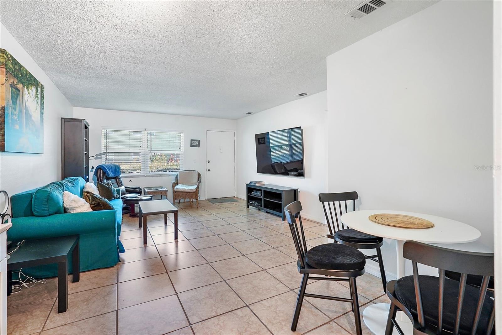 Living/dining room and entry way