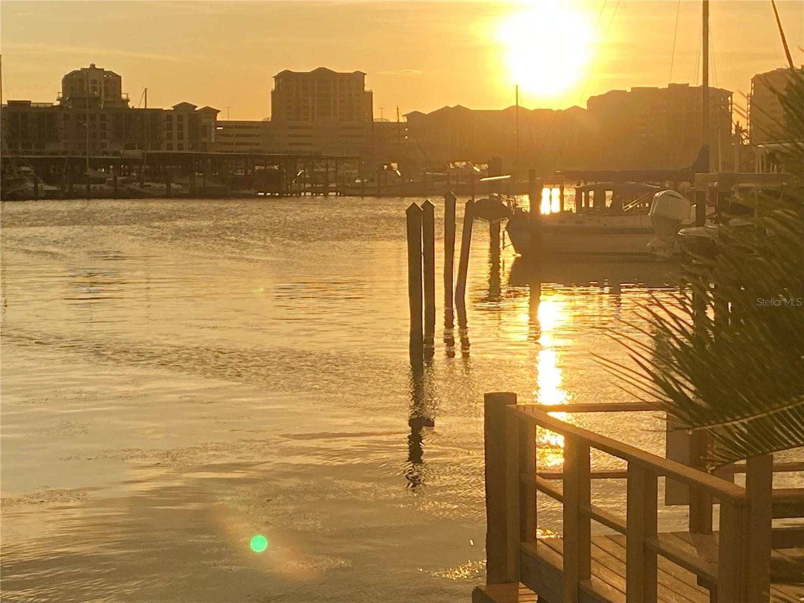 View from the new dock and pool area to the Gulf of Mexico and Clearwater Beach