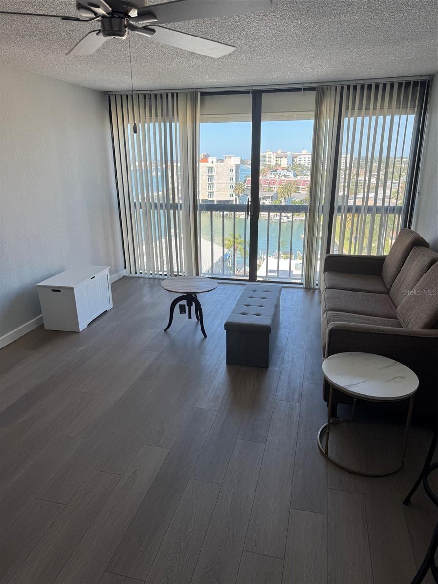 Sliders and windows have motorized storm shutters.