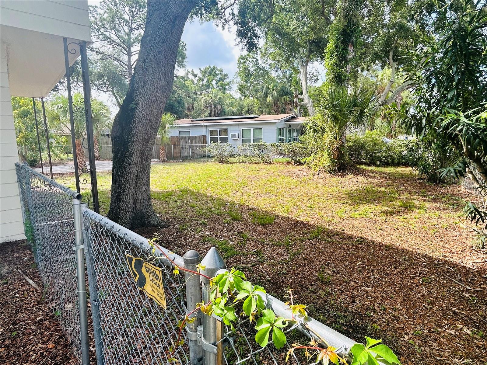 Entering gate to backyard