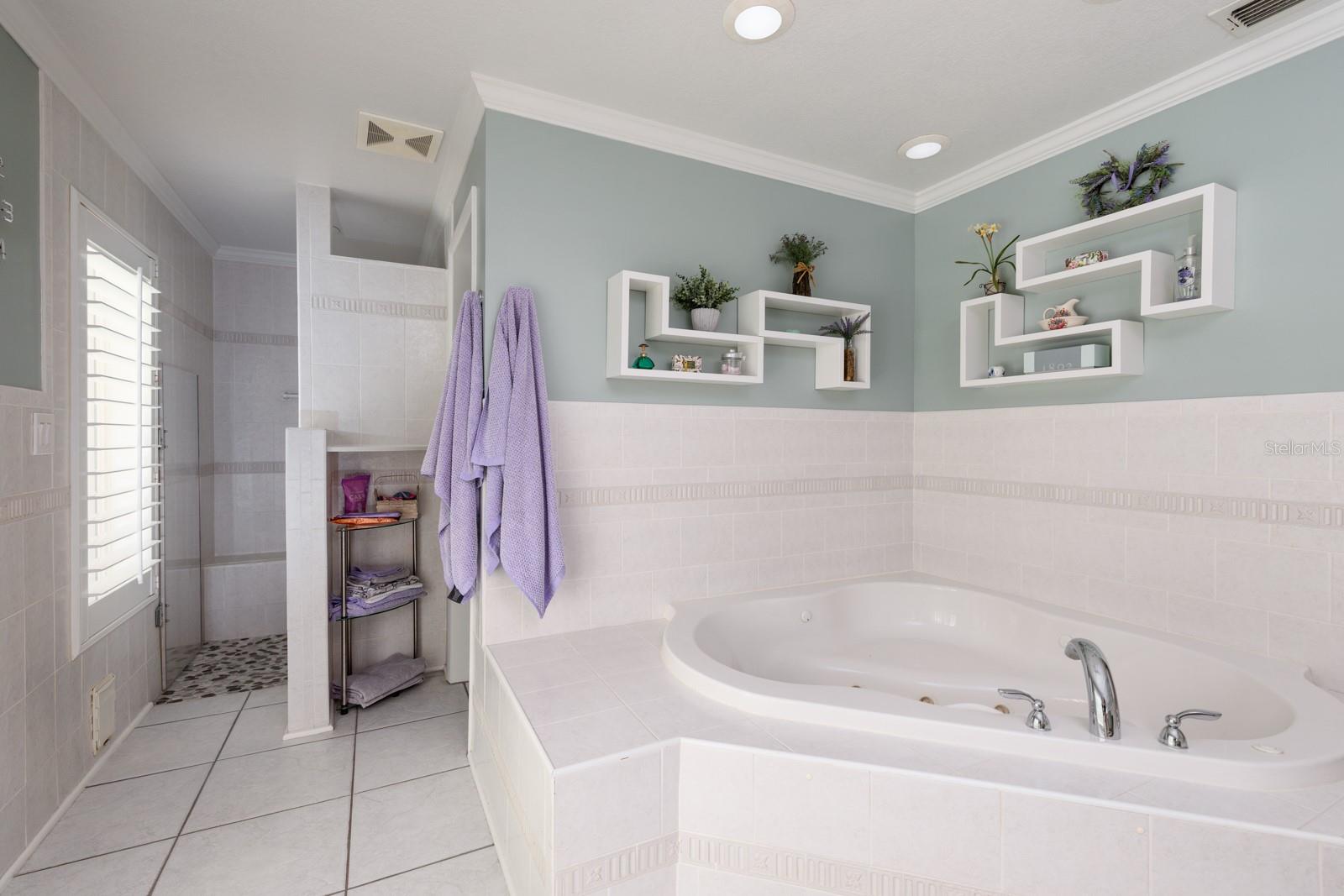 Primary Bath with jet tub.