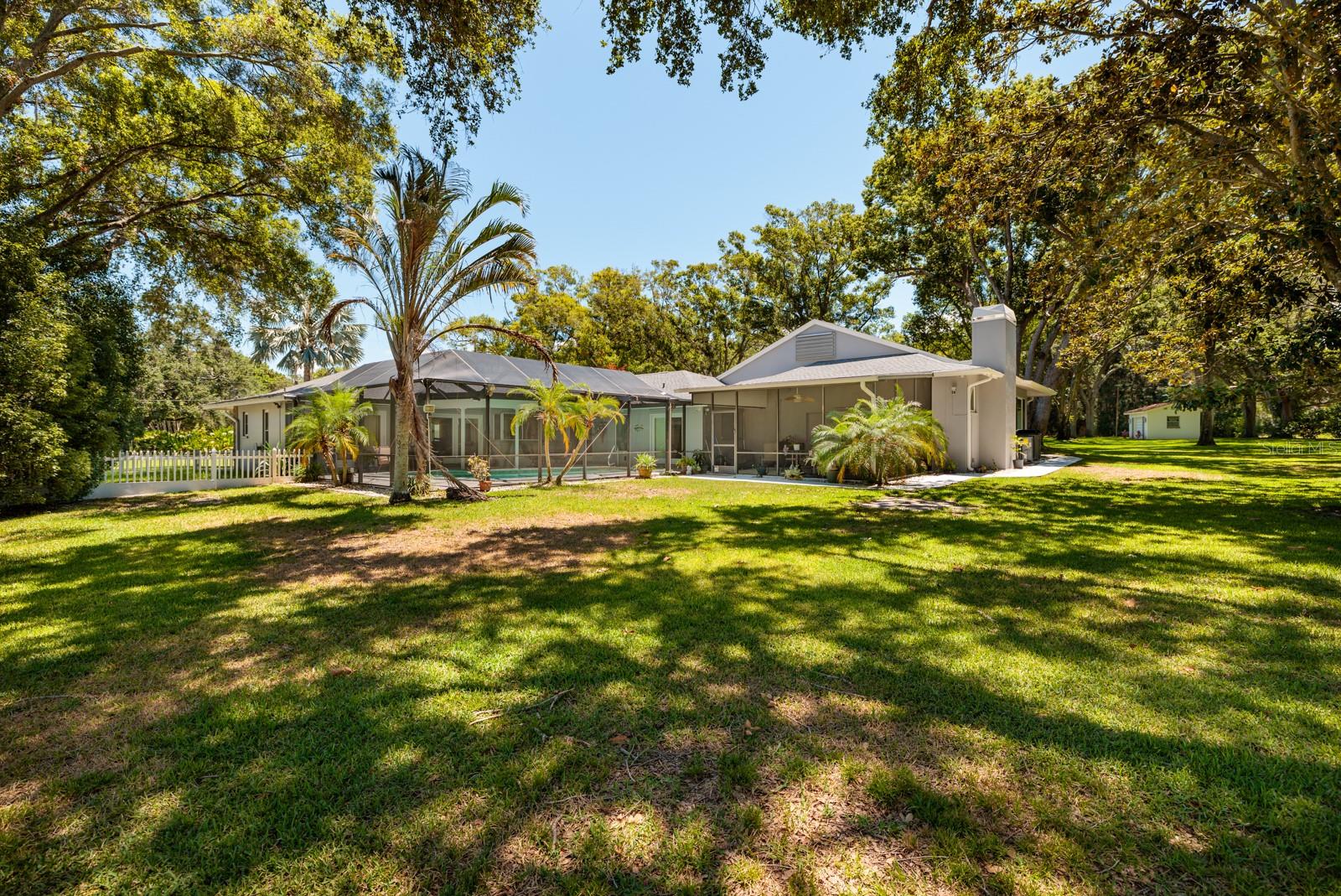 Enormous yard - view toward back of home.