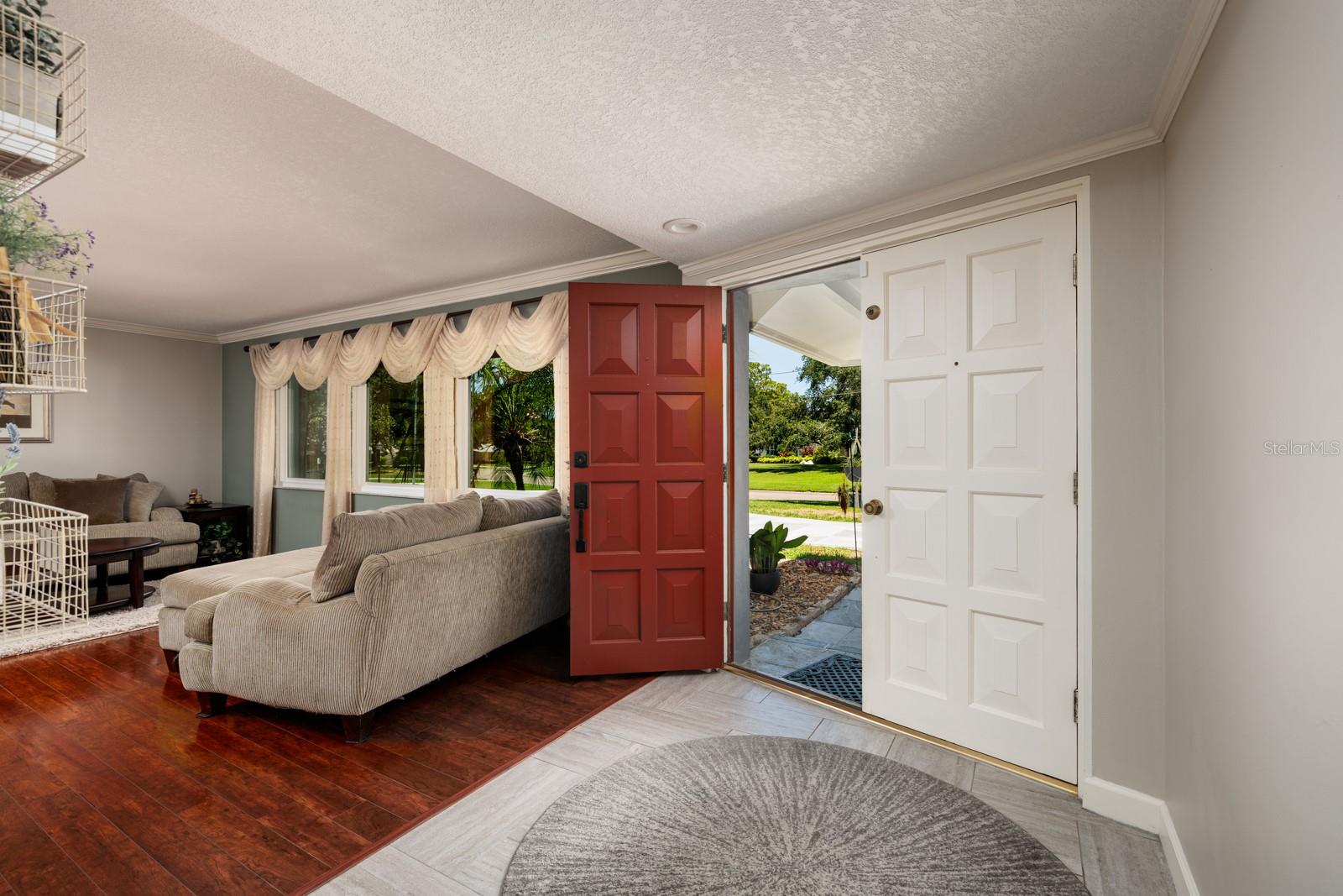 Foyer view to front door