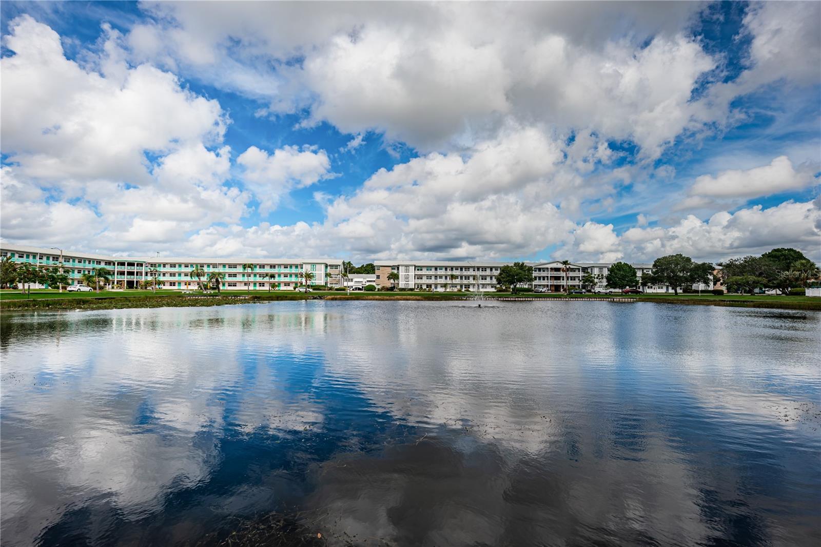 Lake in front of the condo.