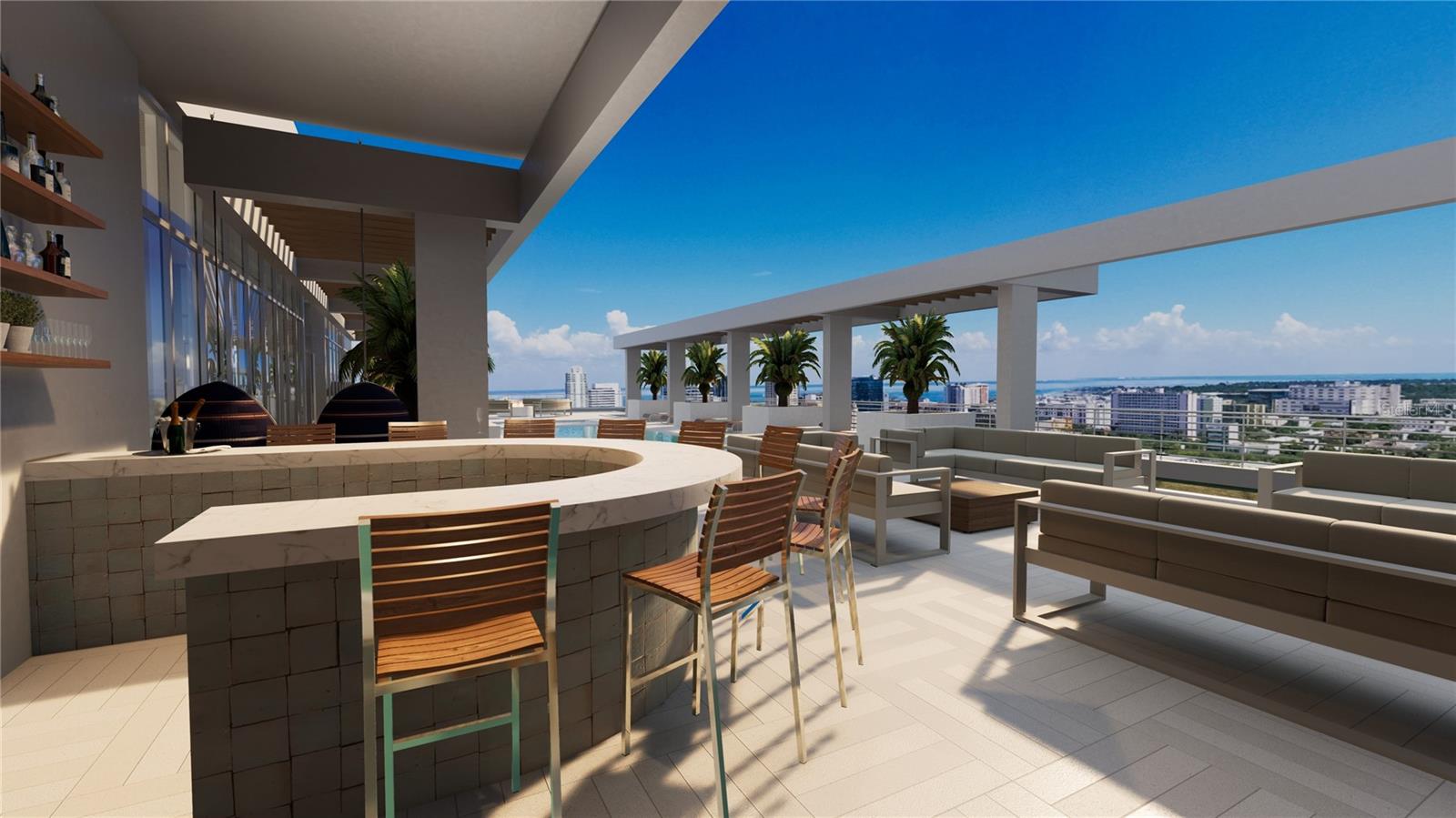 Rooftop bar to be serviced by local restauranteur several days a week, inquire for more info!