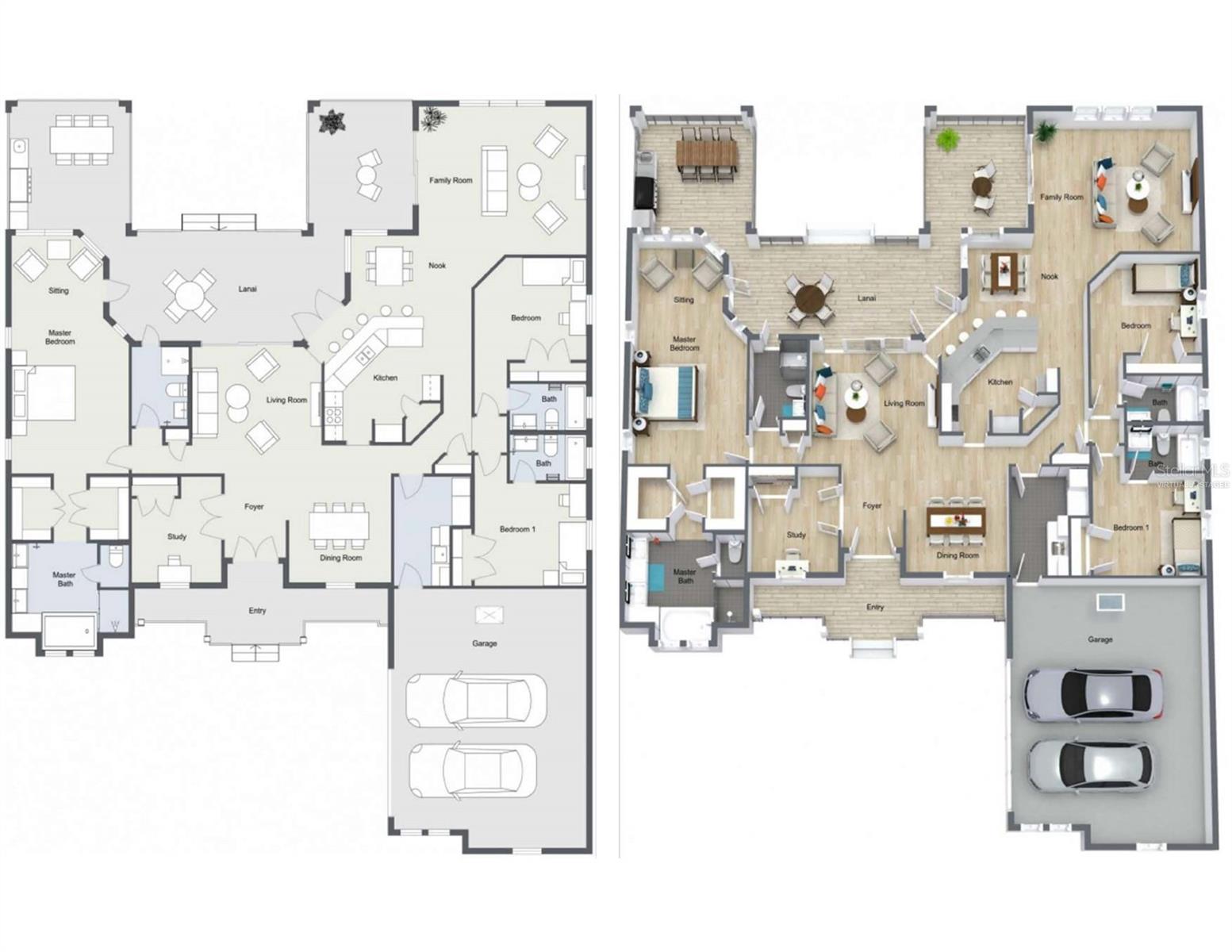 Floor Plan Virtually Staged