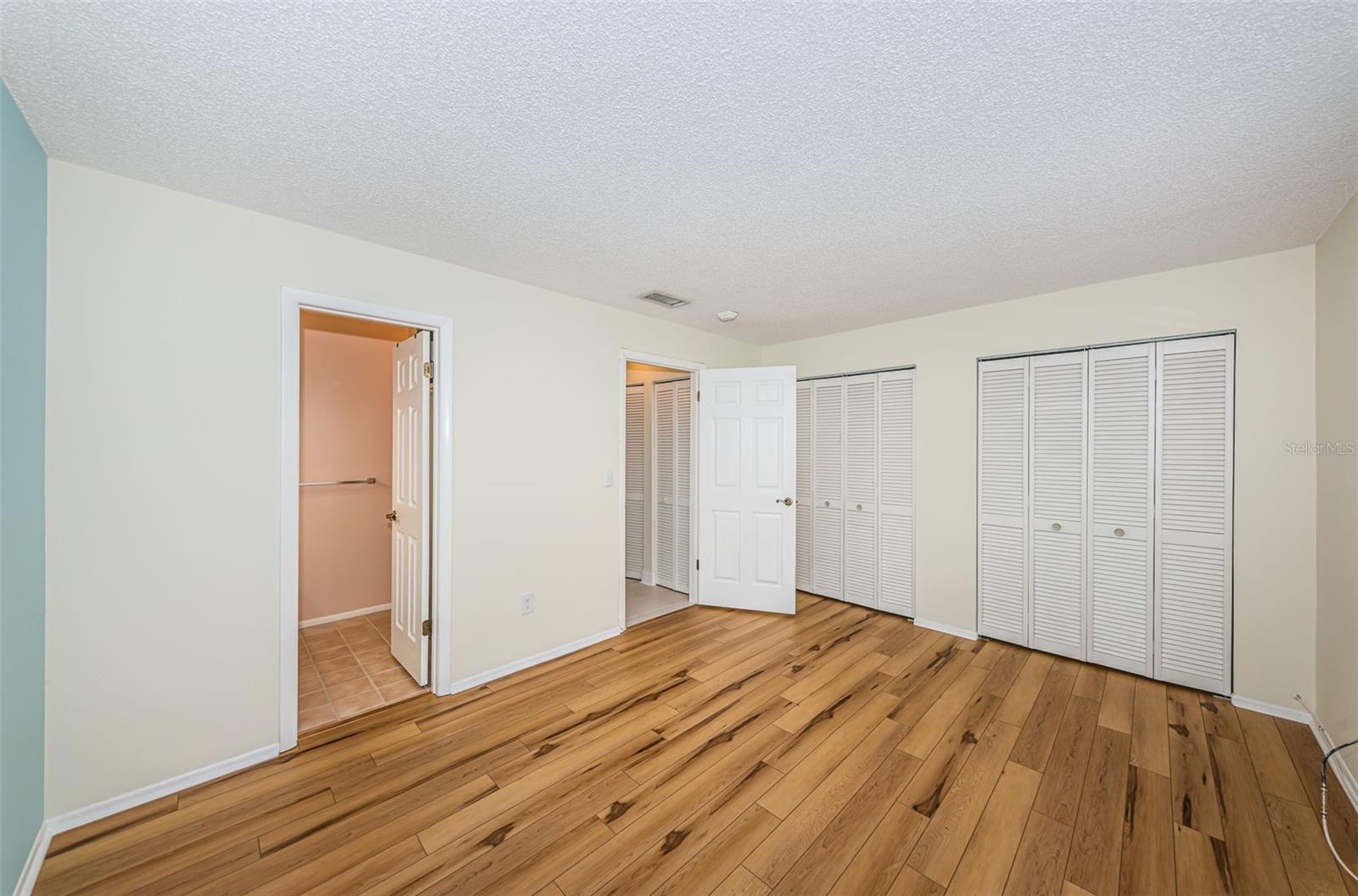 Lots of closet space in the master bedroom