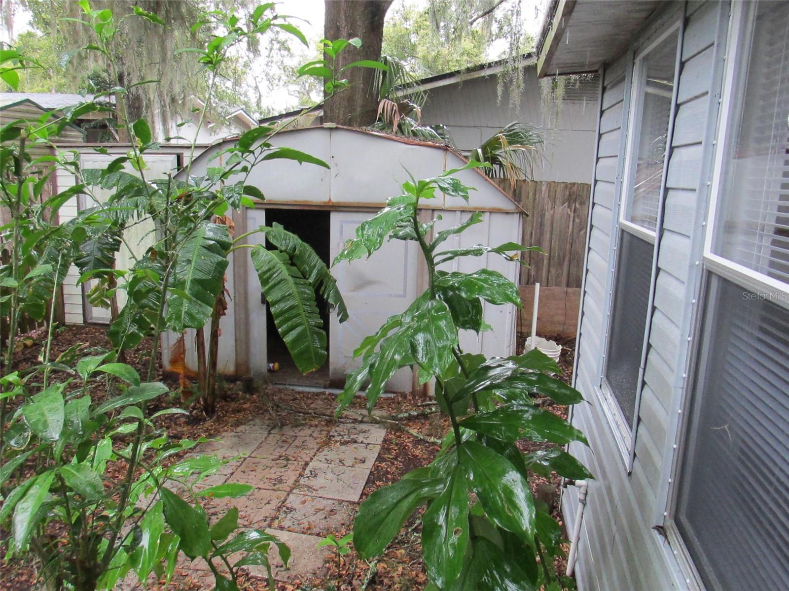 Laundry shed in rear