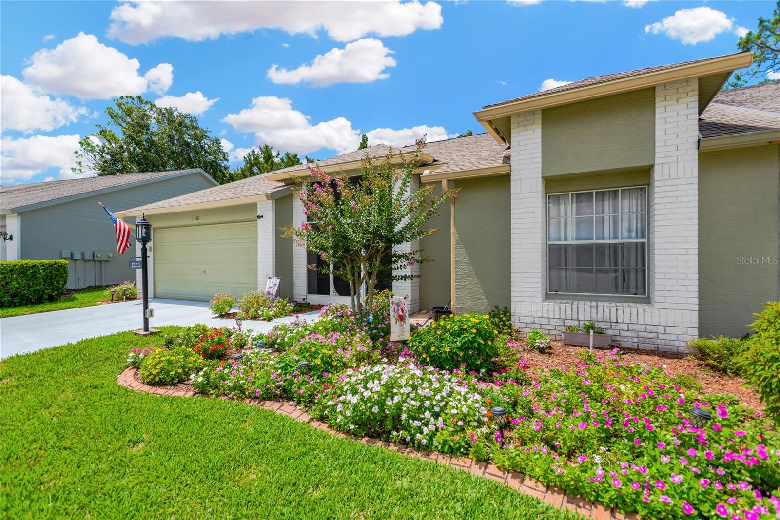 Beautifully landscaped front yard