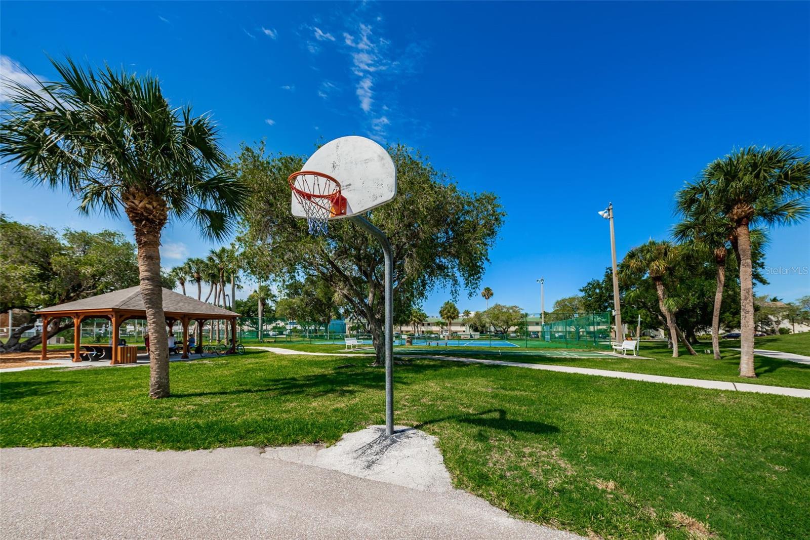 Basketball practice area