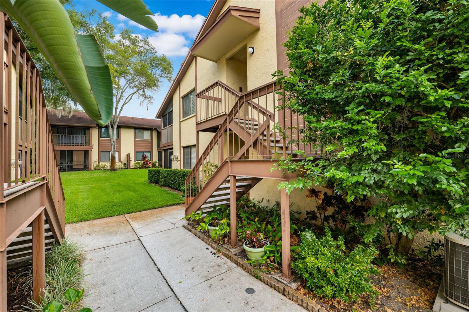 Walkway to condo