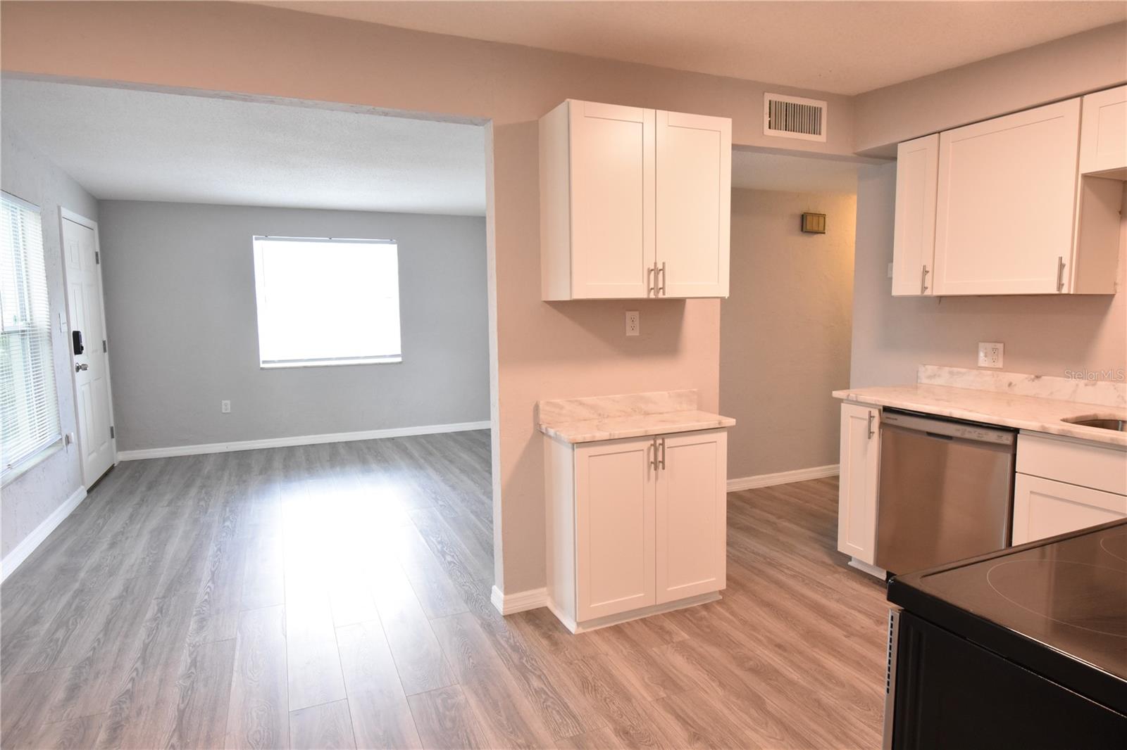 Kitchen towards Living room