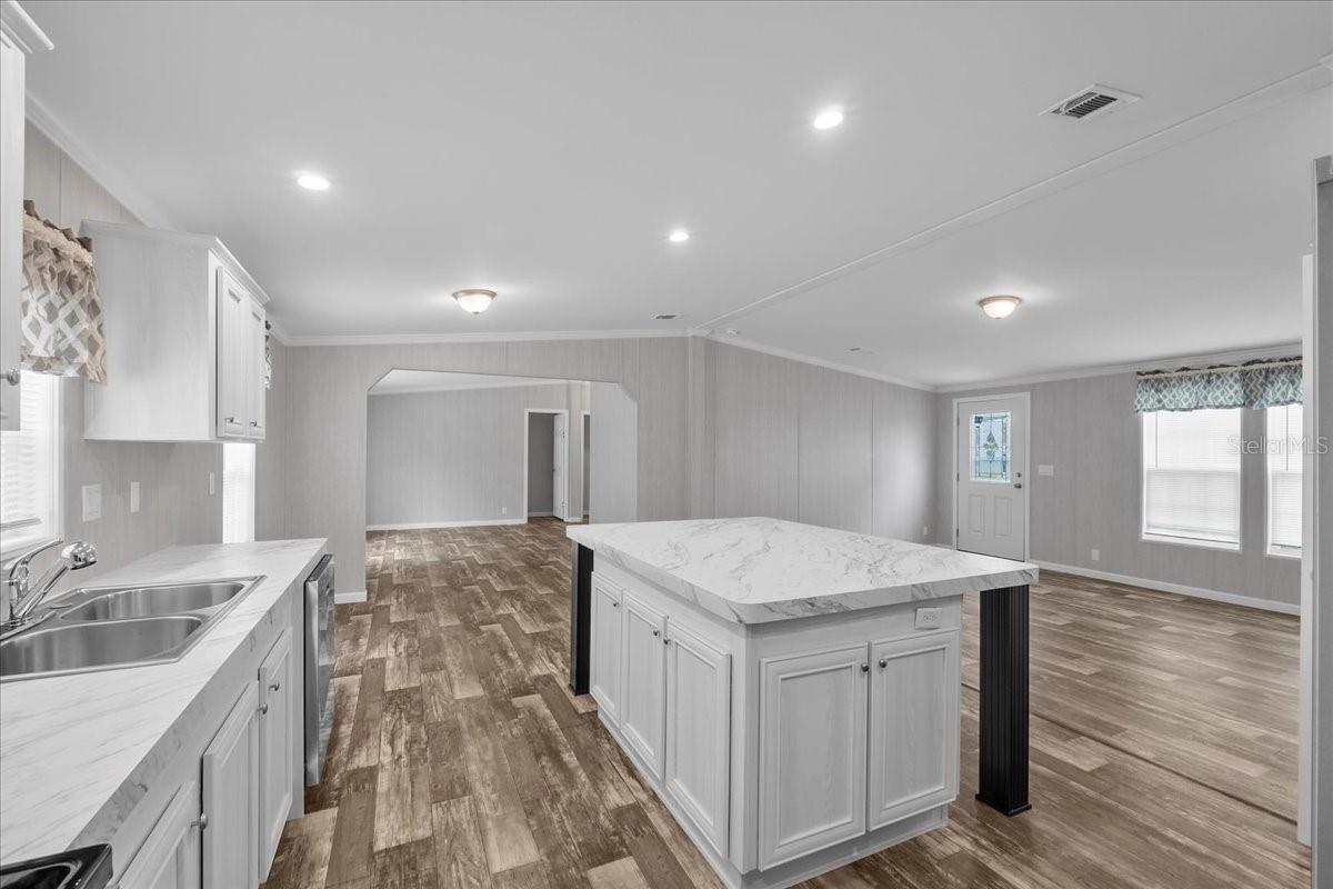 Kitchen with View of Dinette