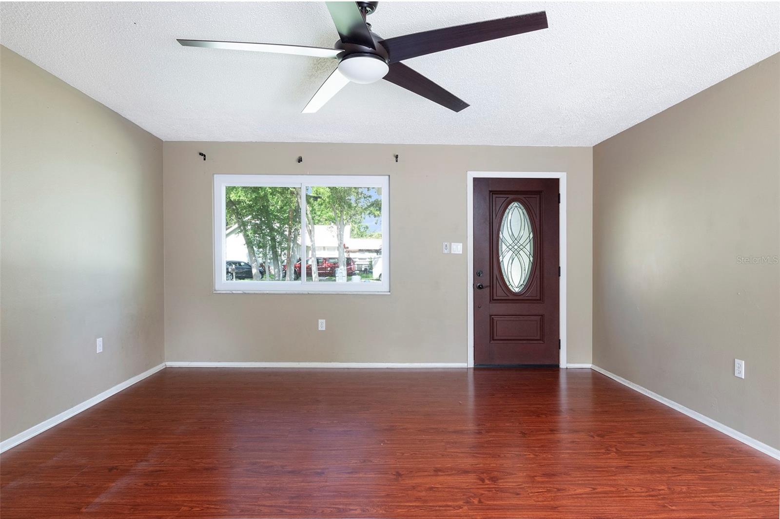 Living room facing door