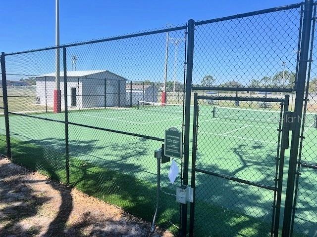 Pickle Ball Courts and Baseball Field in rear.