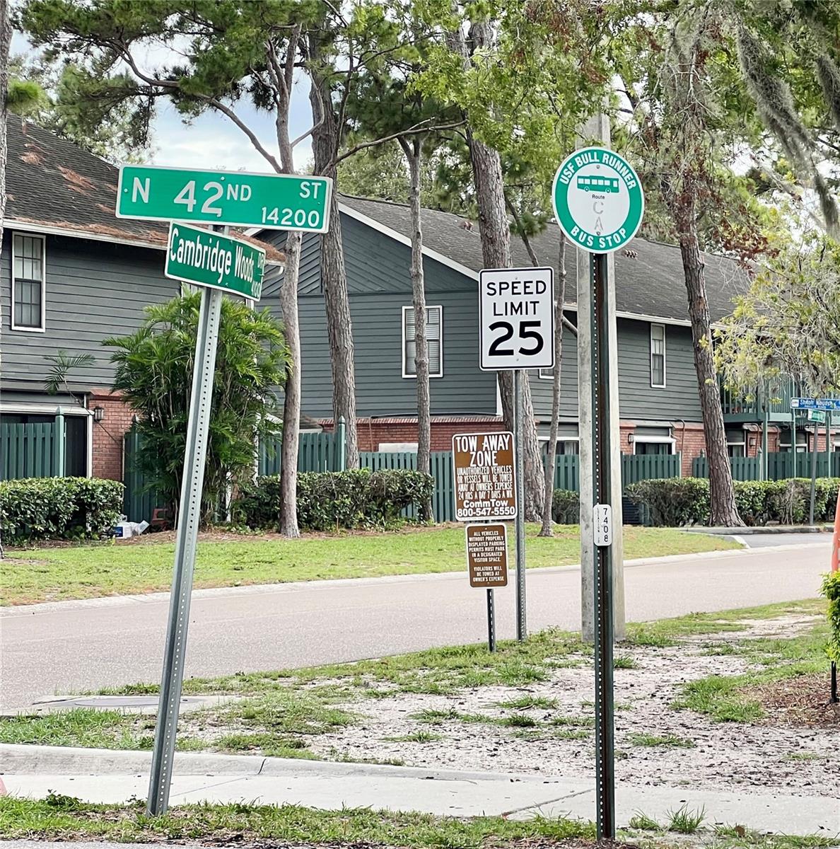 The unit is just minutes from the USF Bull Run