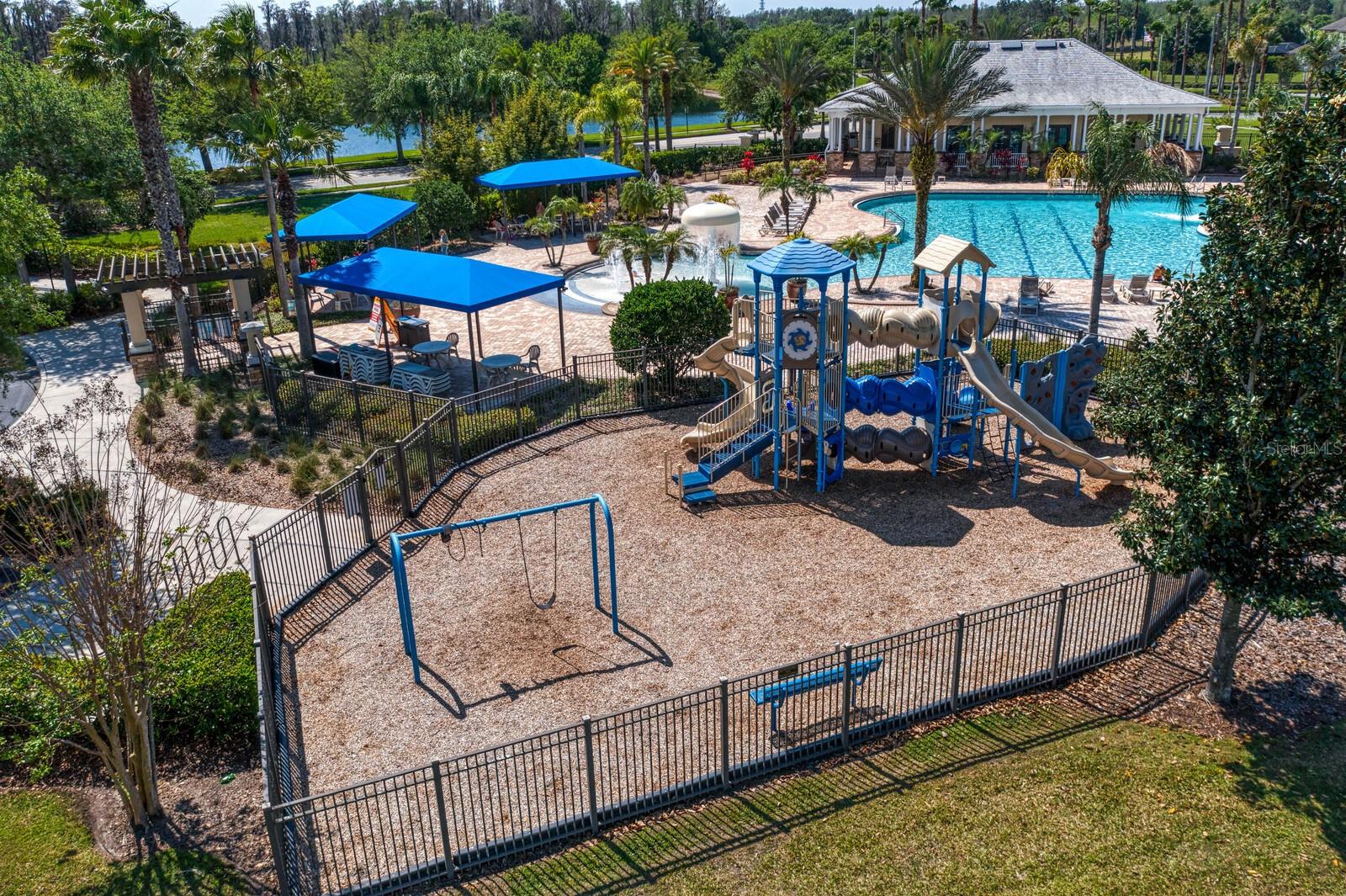 Larger of 2 community playgrounds at the Amenity Center