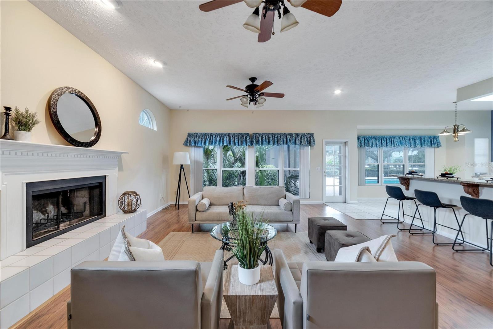 Family Room with fireplace