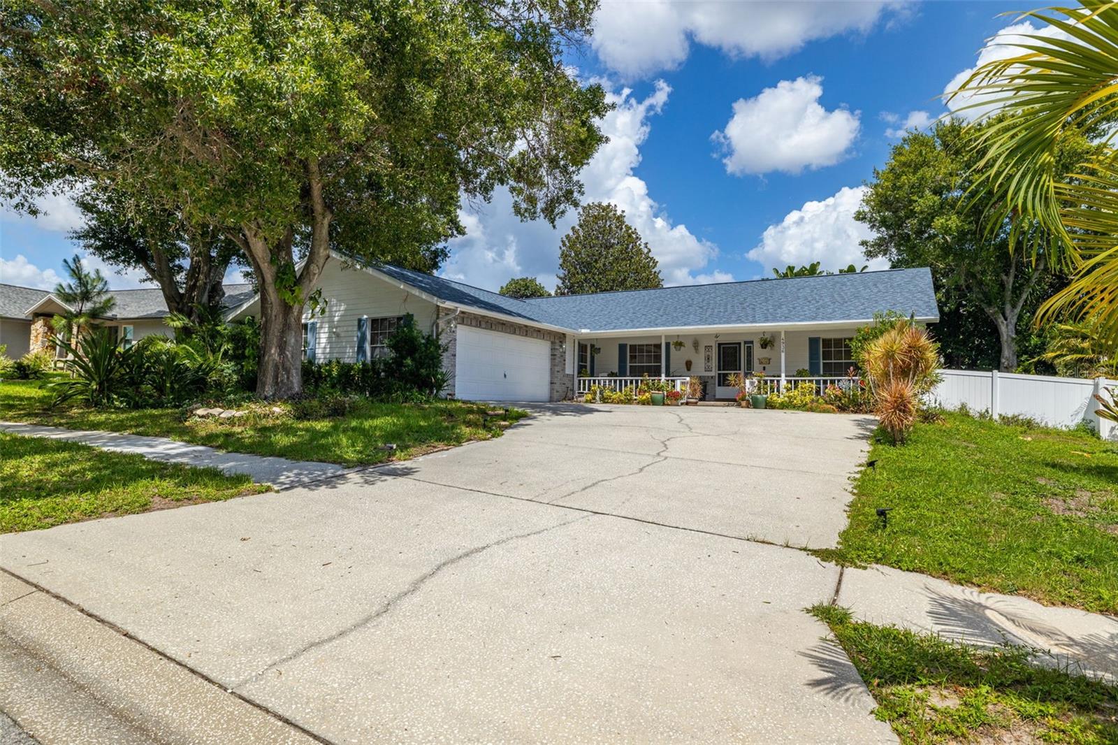 Side Entry Garage with Wide Driveway