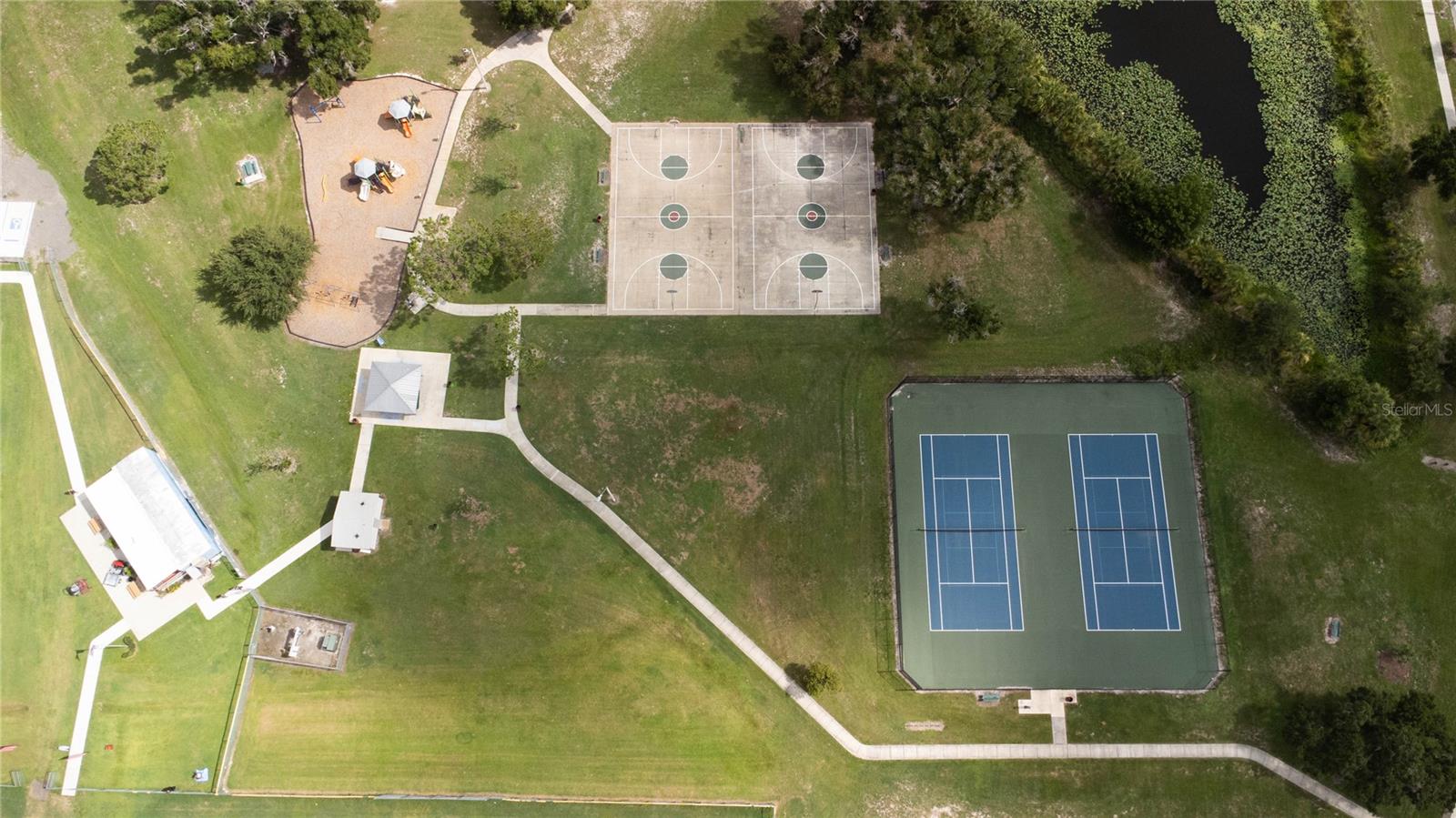 View of Park w/Pickle ball courts