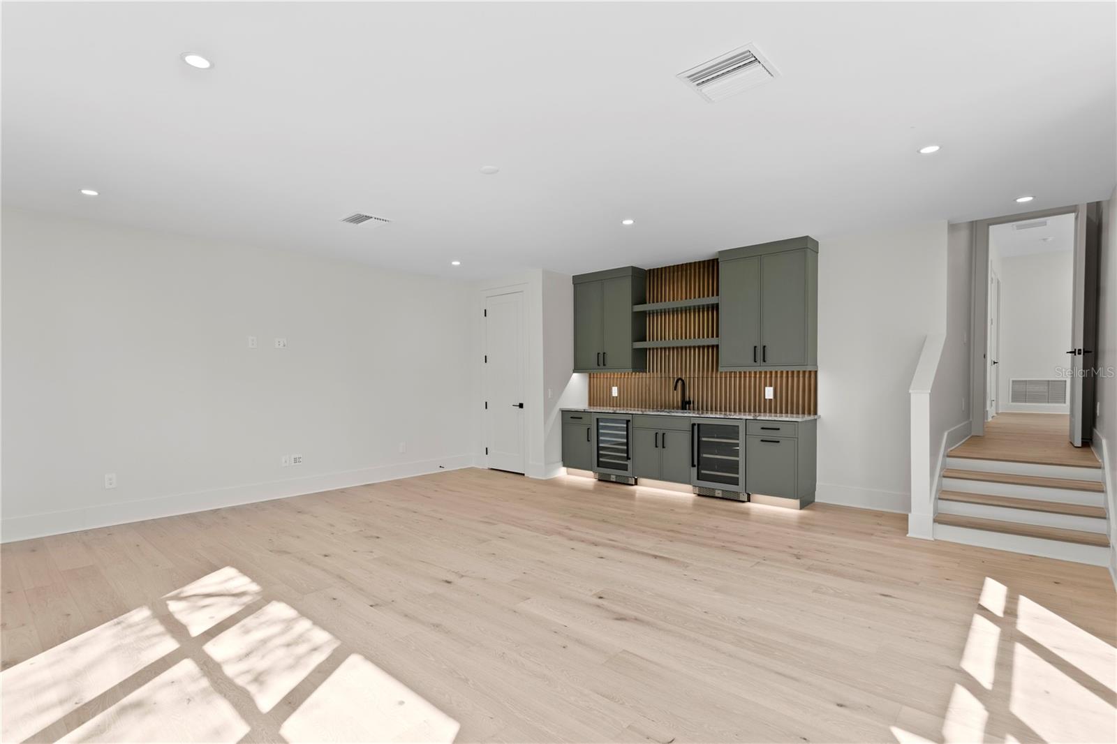 Huge Media Room over garage