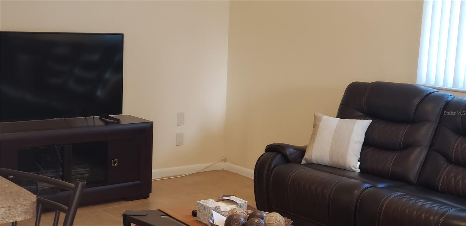 Living room with ceramic tile