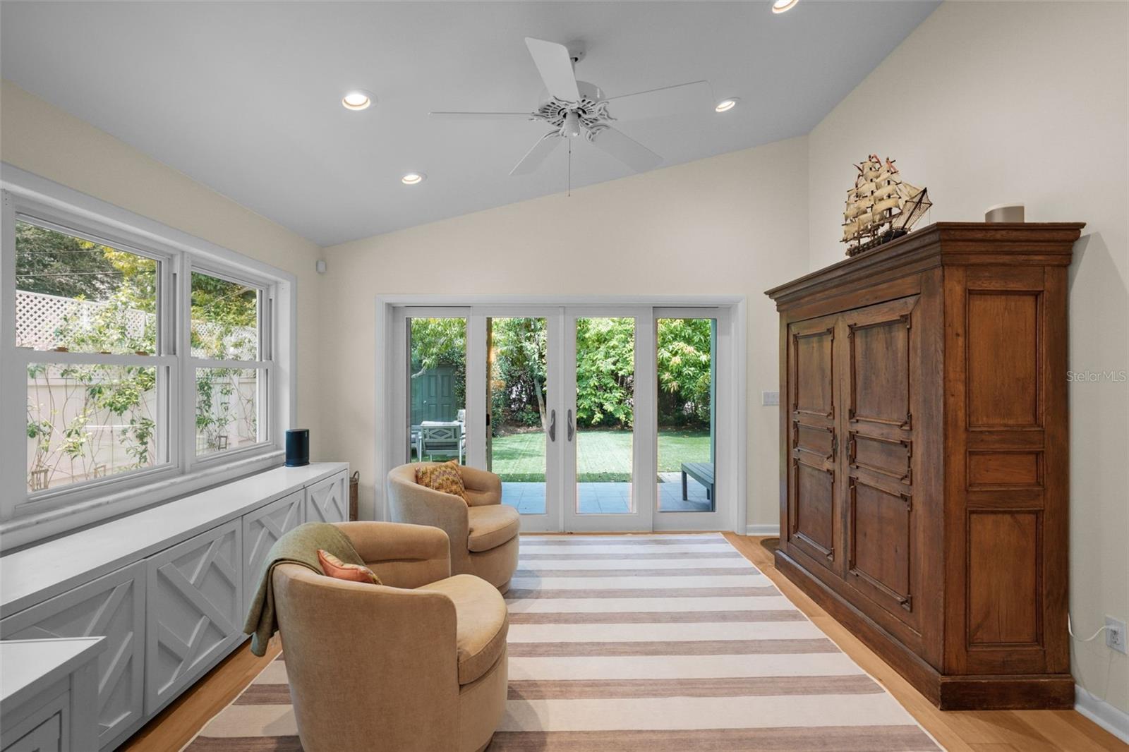 Additional family room leads to the fabulous back yard