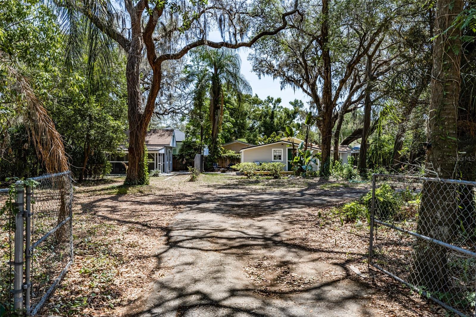 View from the entrance of both houses