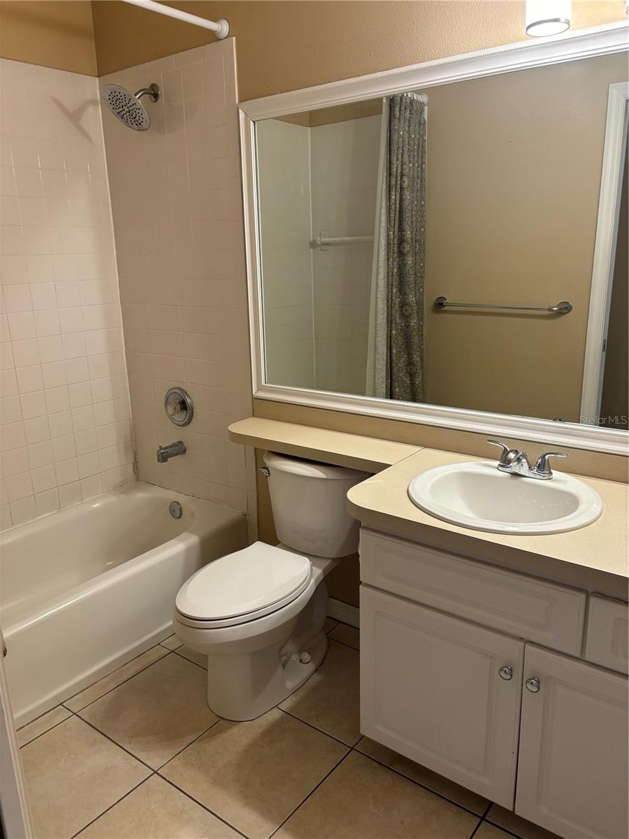 Bathroom with shower and tub on 2nd floor