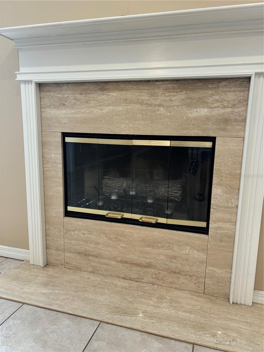 Fireplace in family room