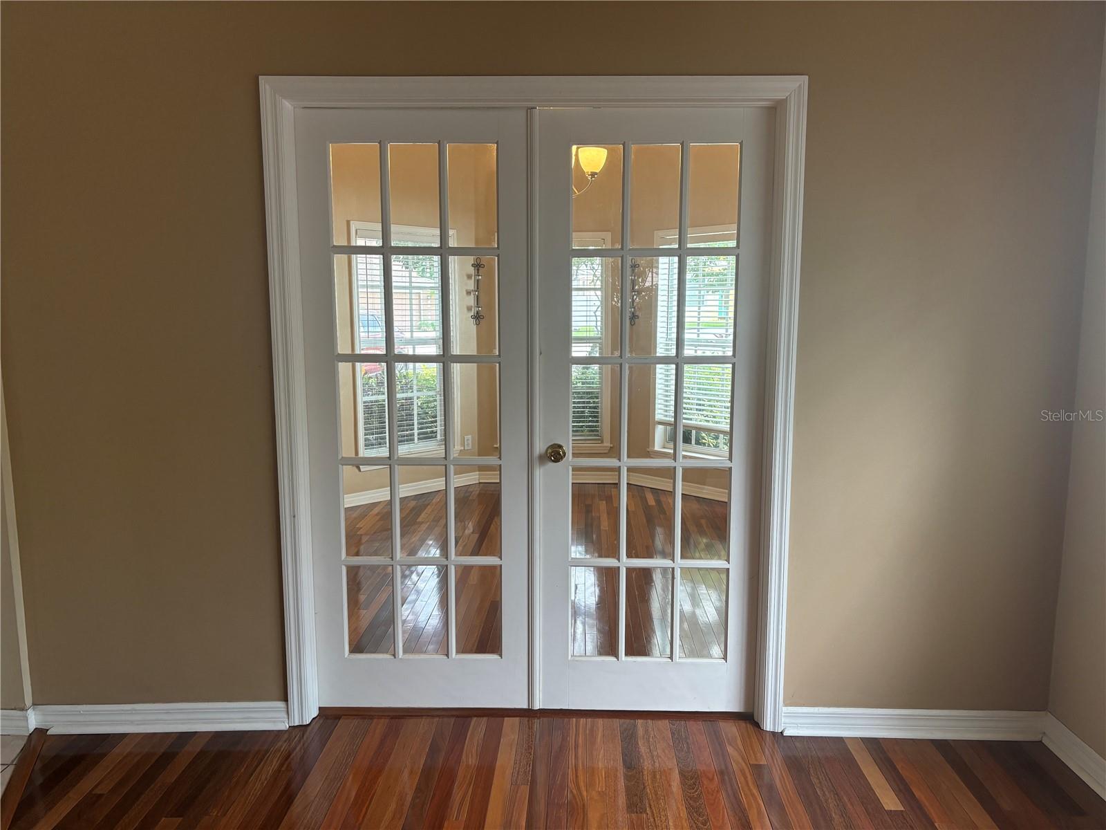 Extra bonus room with french doors