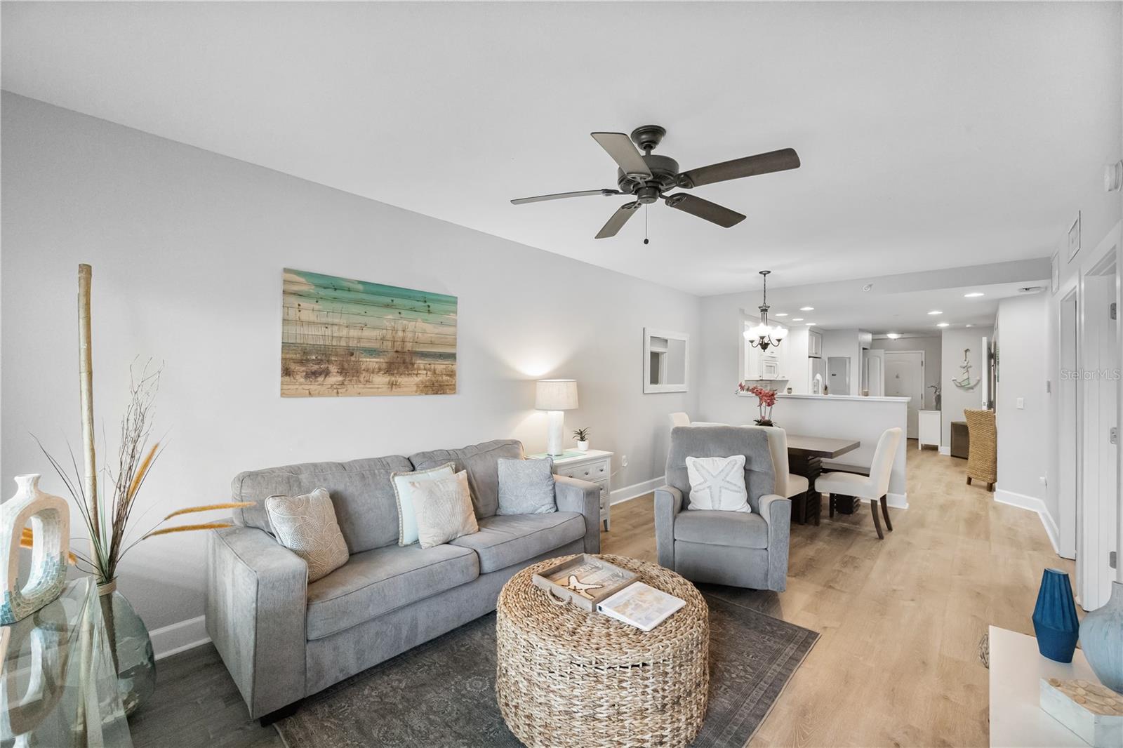 Living Area, with private waterfront balcony off the living area