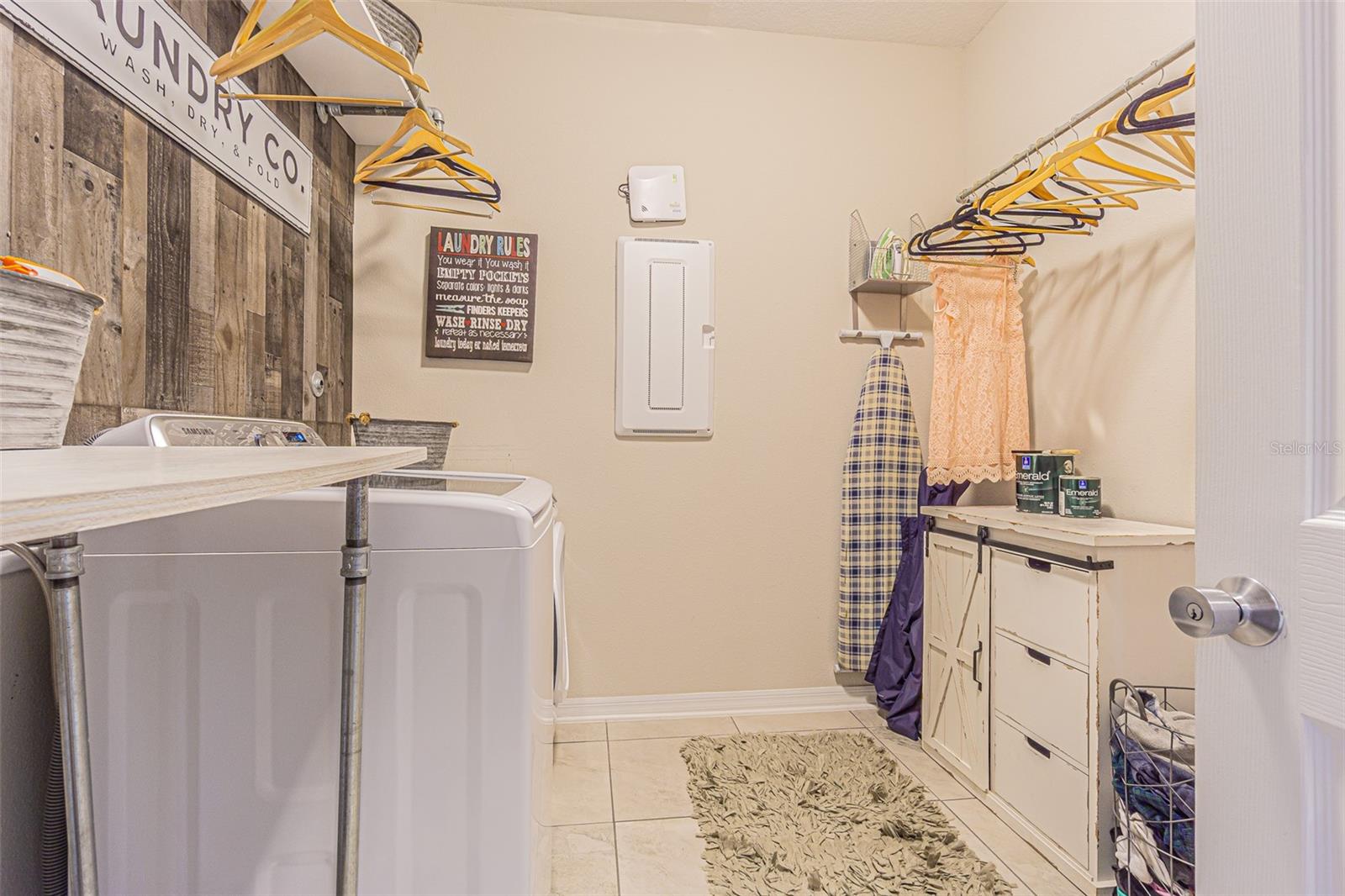 spacious first floor laundry room