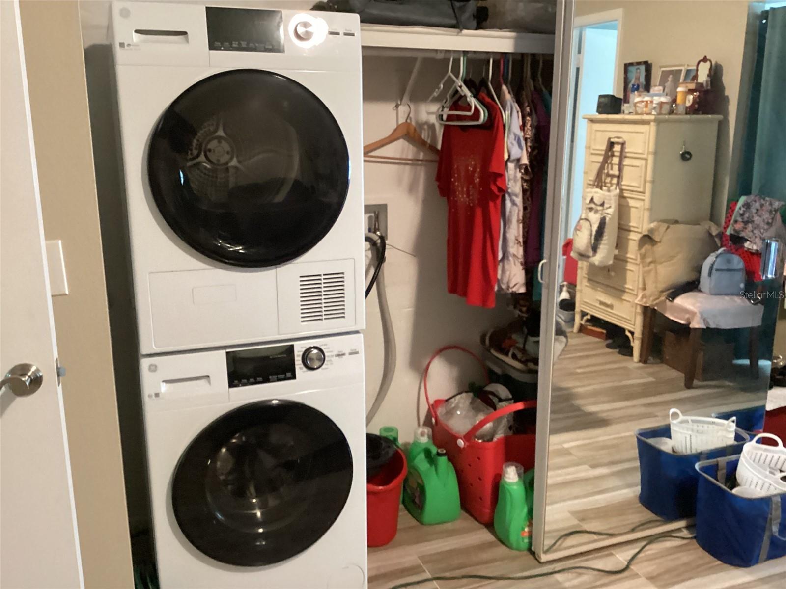 Laundry in Primary Bedroom Closet