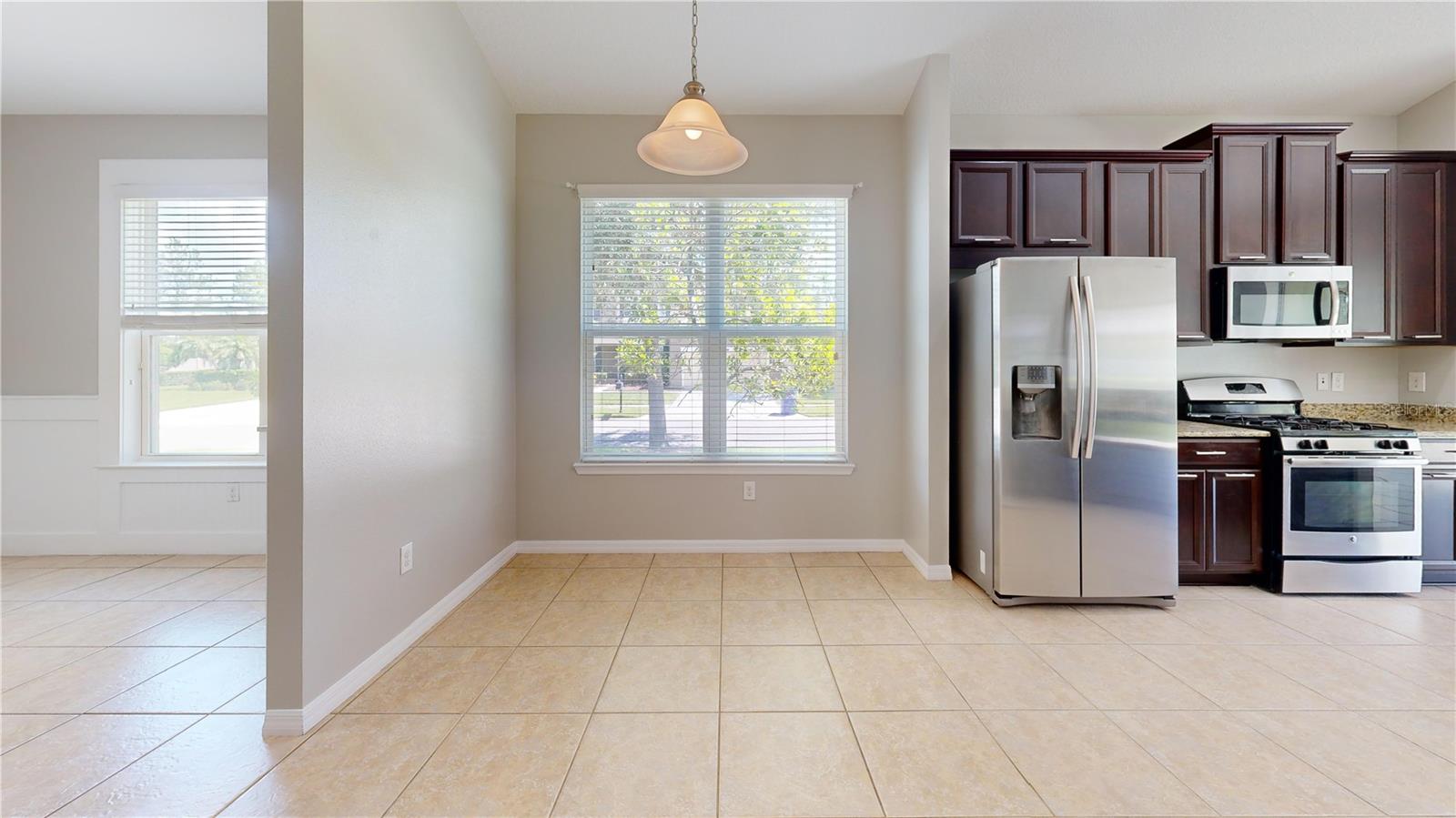 View of Dining Room and kitchen area