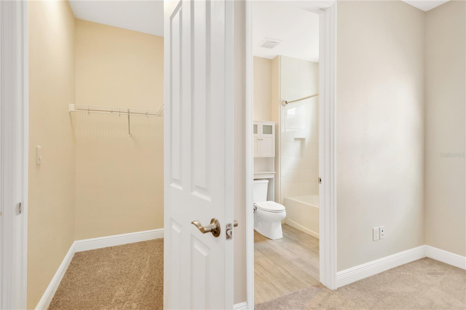 Bedroom #1 Walk-n closet and attached bathroom.