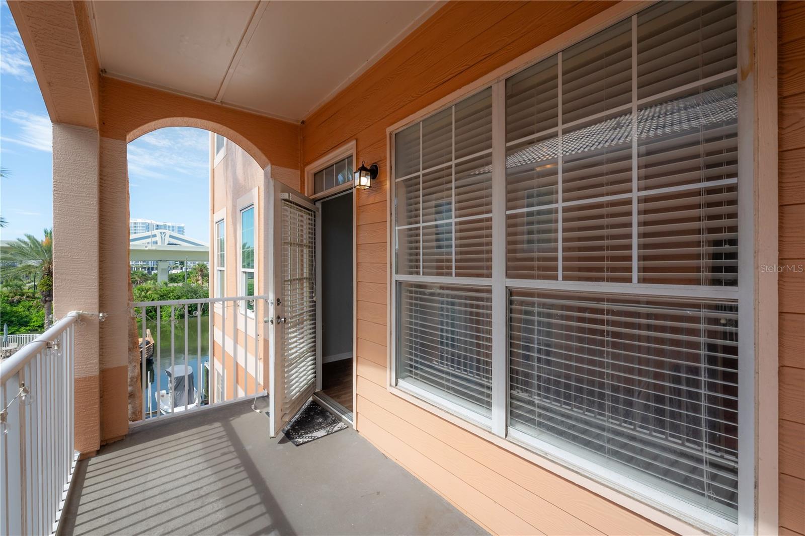 Consider lounge chairs on the spacious balcony