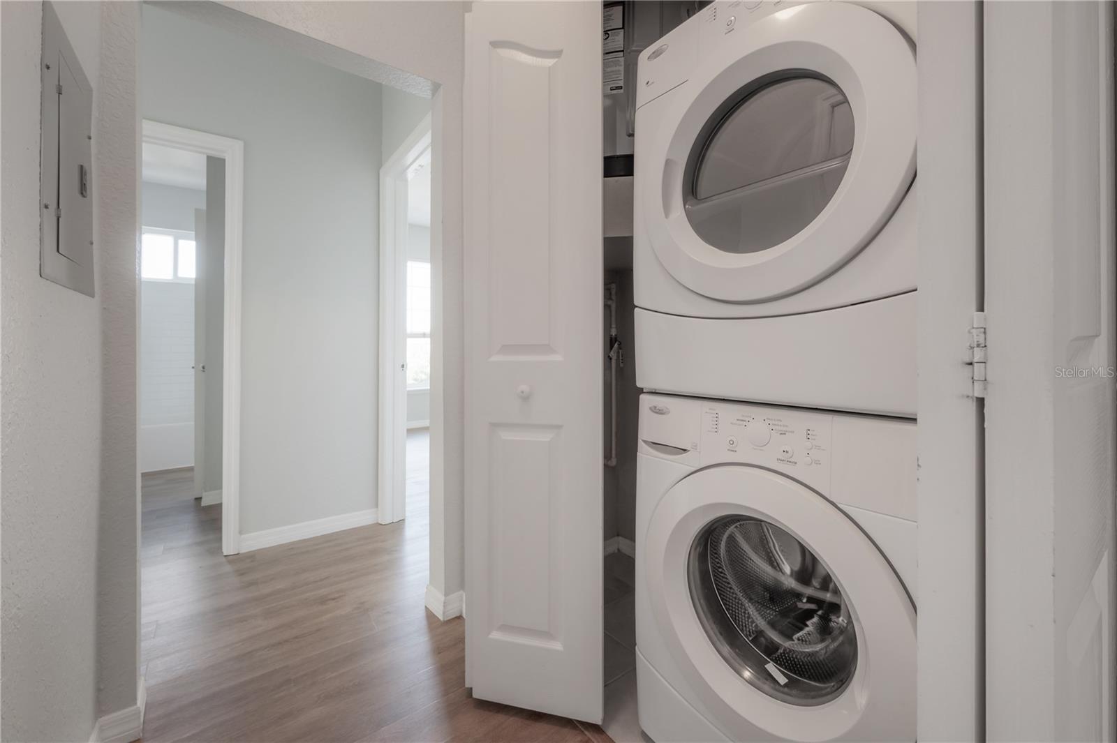 Full size front load washer and dryer