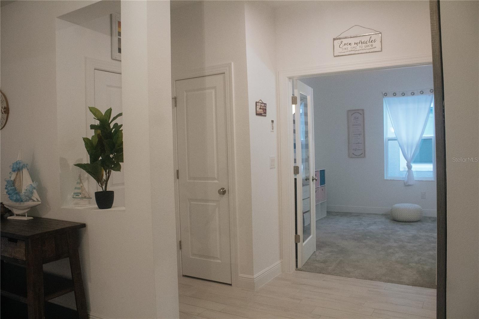 Front Hallway Den with French Doors