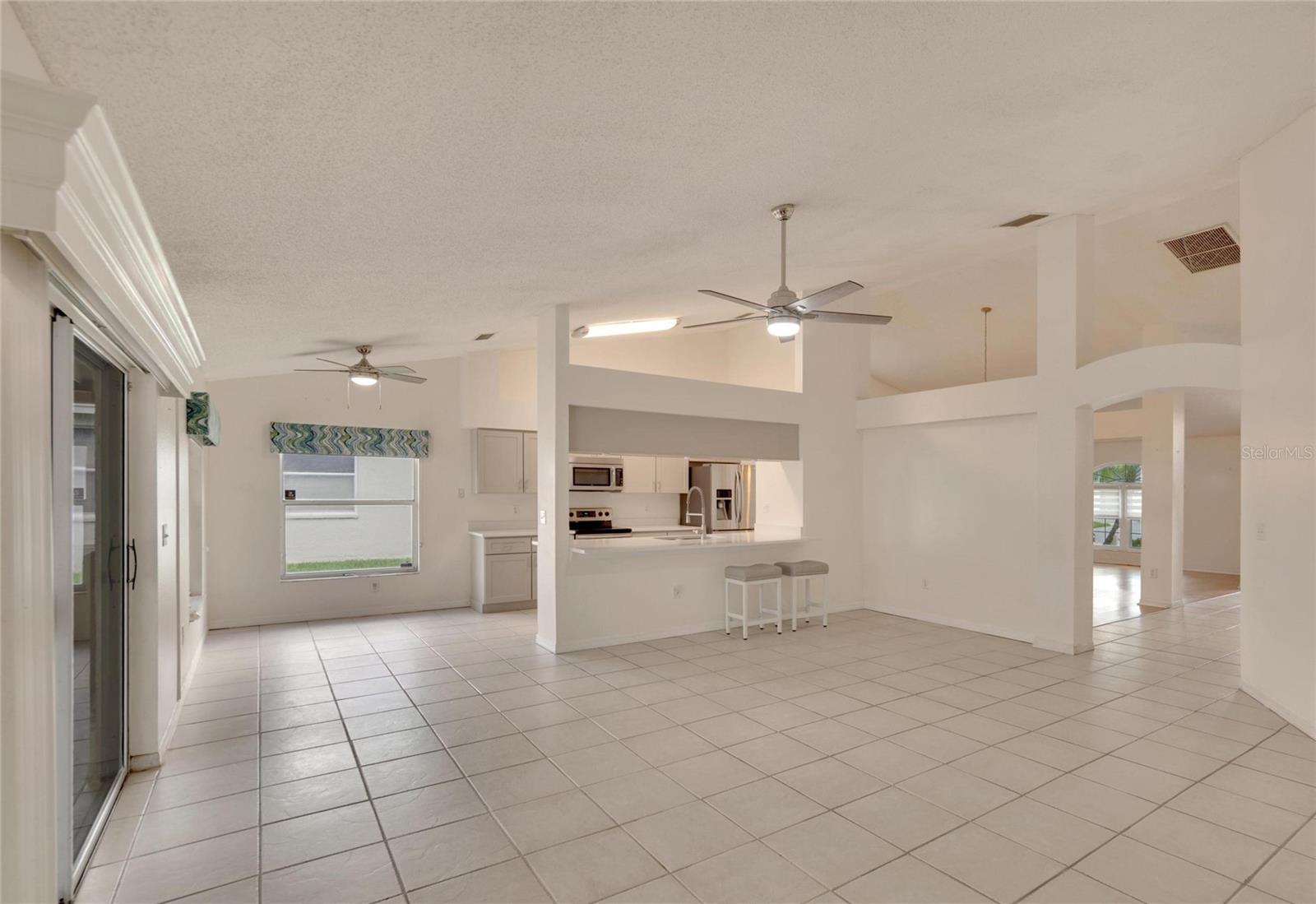 View from Kitchen to Family Room