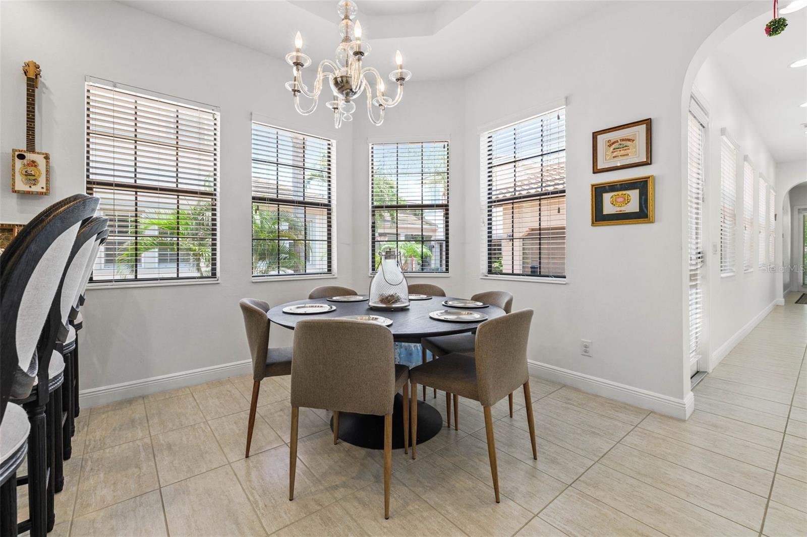 Primary Suite Overlooks the pool.