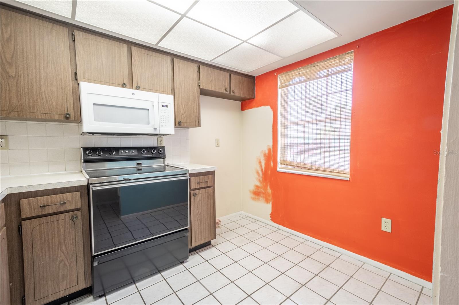 The kitchen window provides plenty of natural light