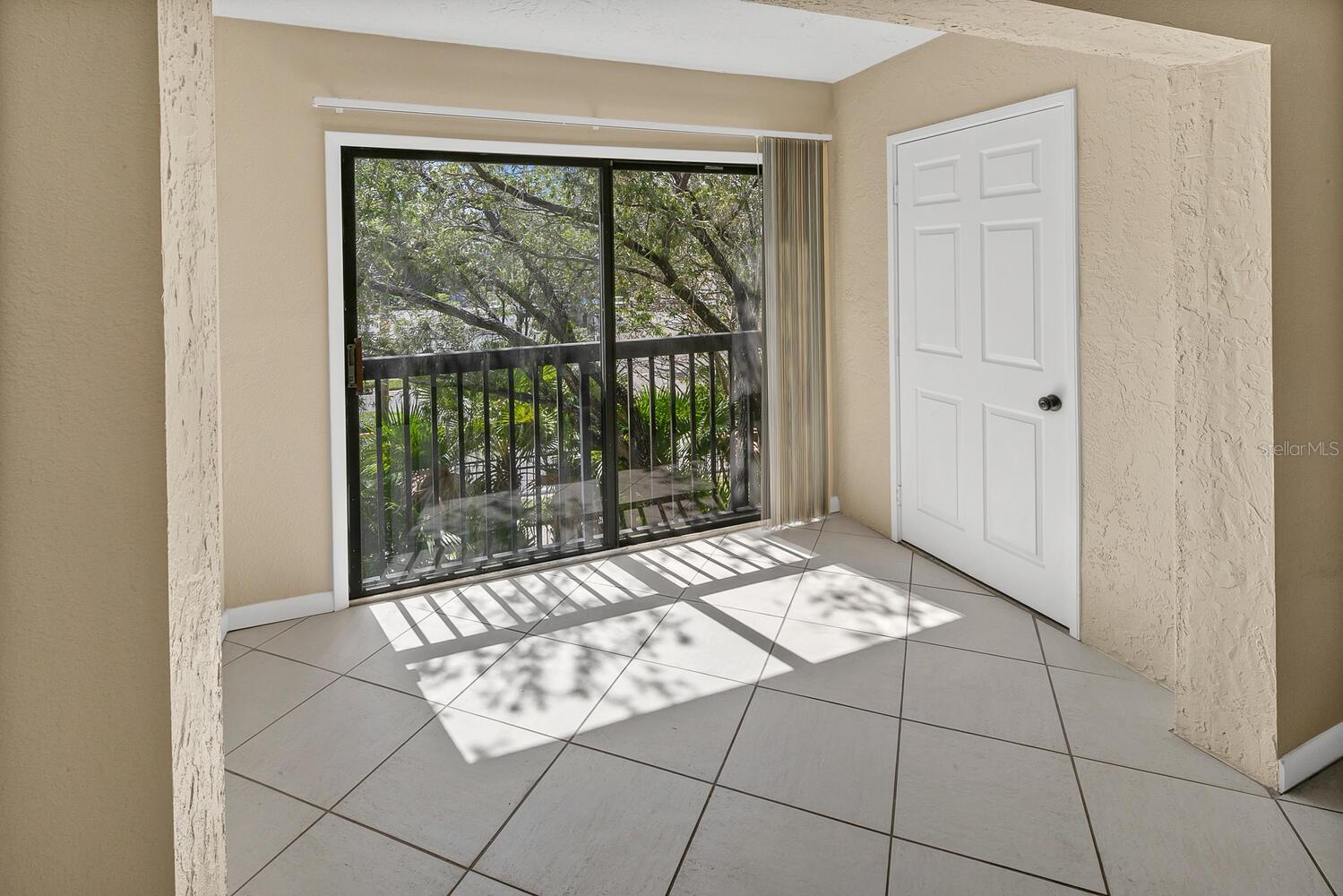 Sliding doors off living area with view out back