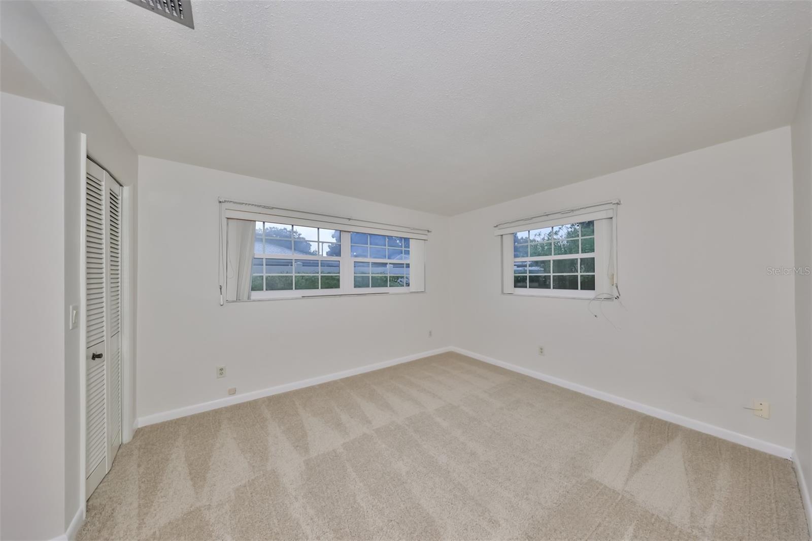 Secondary Bedroom with Two Closets.