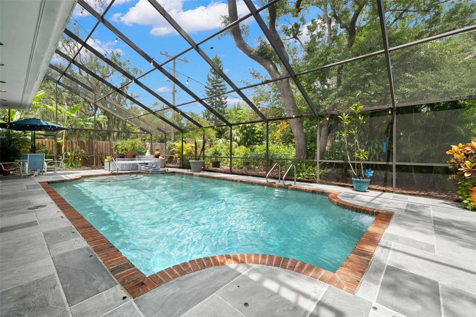 Big enough for laps! (34x16)The pool is solar heated.