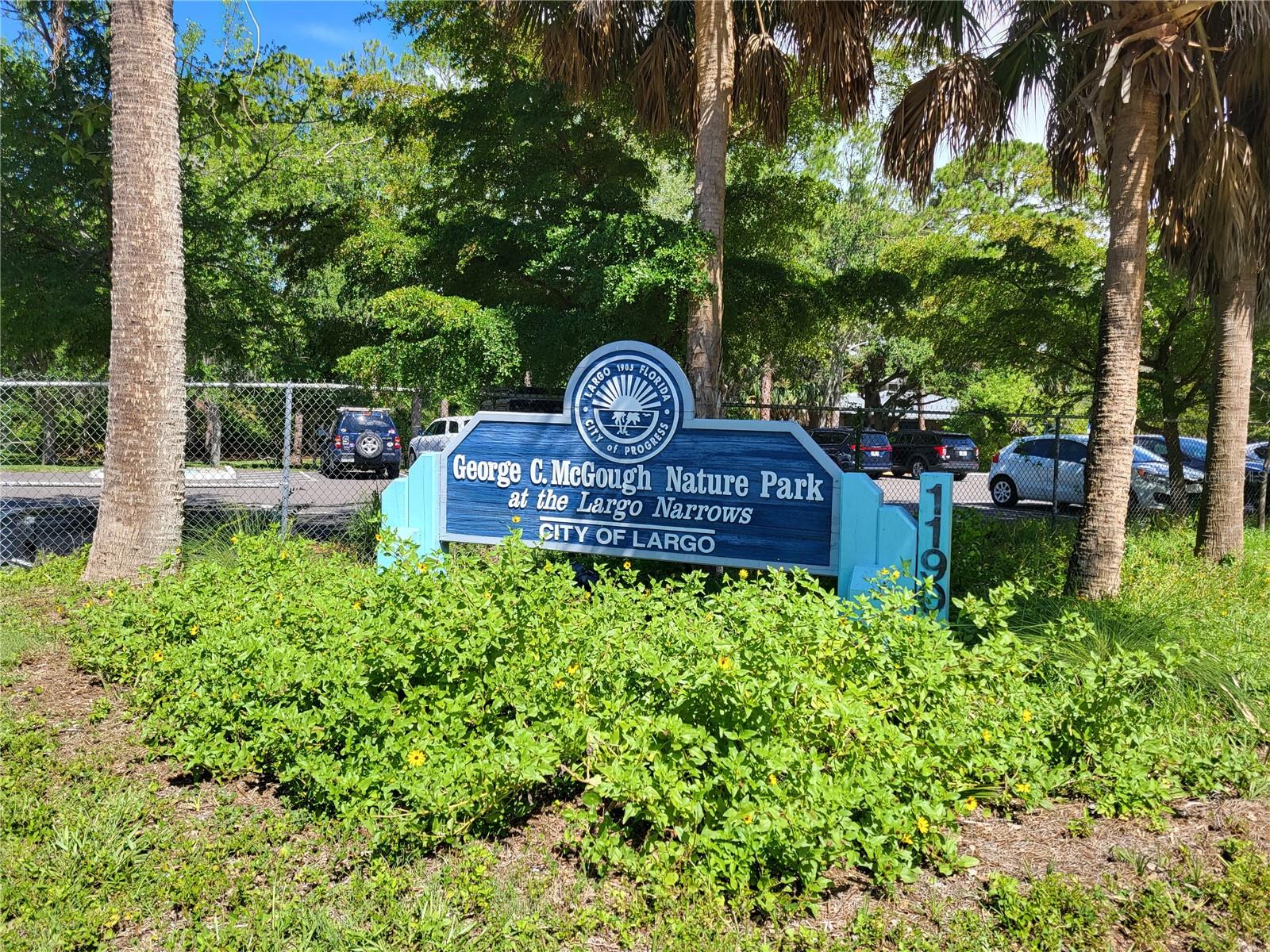 George C. McGough Nature Park at the end of the street